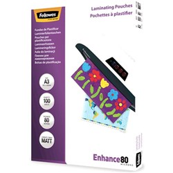 Laminating Pouch A3 2x80mic Fellowes Pack of 50